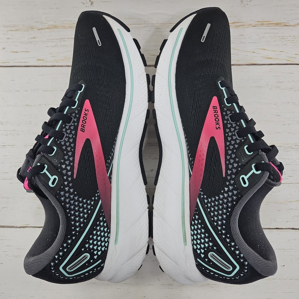 Brooks Ghost 14 Shoes Womens 8 M Black Pink Lightweight Running Sneakers - Picture 8 of 11